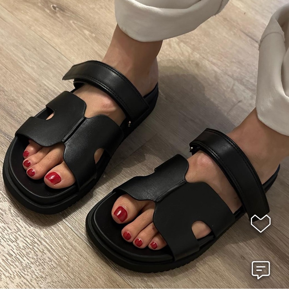 Black Slide Sandals